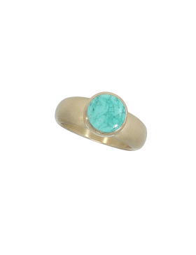 Kingman Turquoise Signet Ring