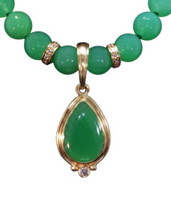 Chrysoprase Pear Shaped Pendant