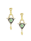 Mixed Metal Nissa Drops with Mint Tsavorites Main View