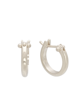 Small Plain Platinum Hoops
