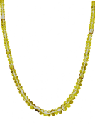 Yellow Sapphire and Gold Bead Necklace Main View