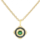 Tourmaline and Sapphire Sun Pendant Main View