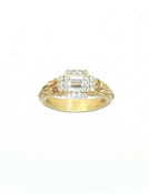 Ivy Ring with Emerald Cut Diamond Main View