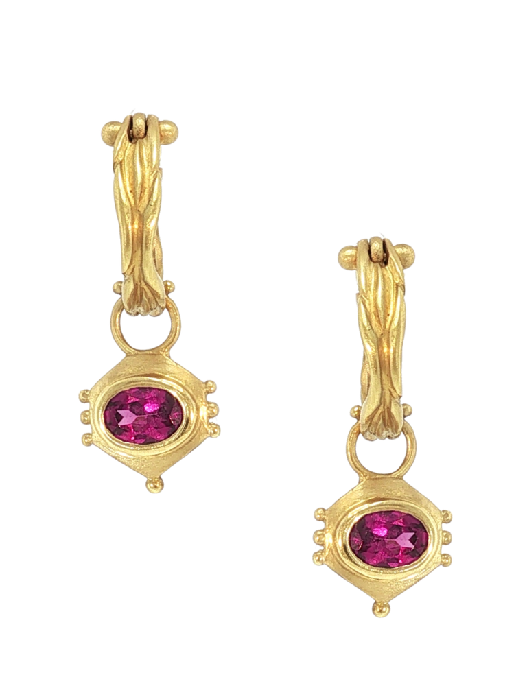 Hexi Drops with Grape Garnets