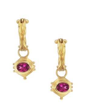 Hexi Drops with Grape Garnets