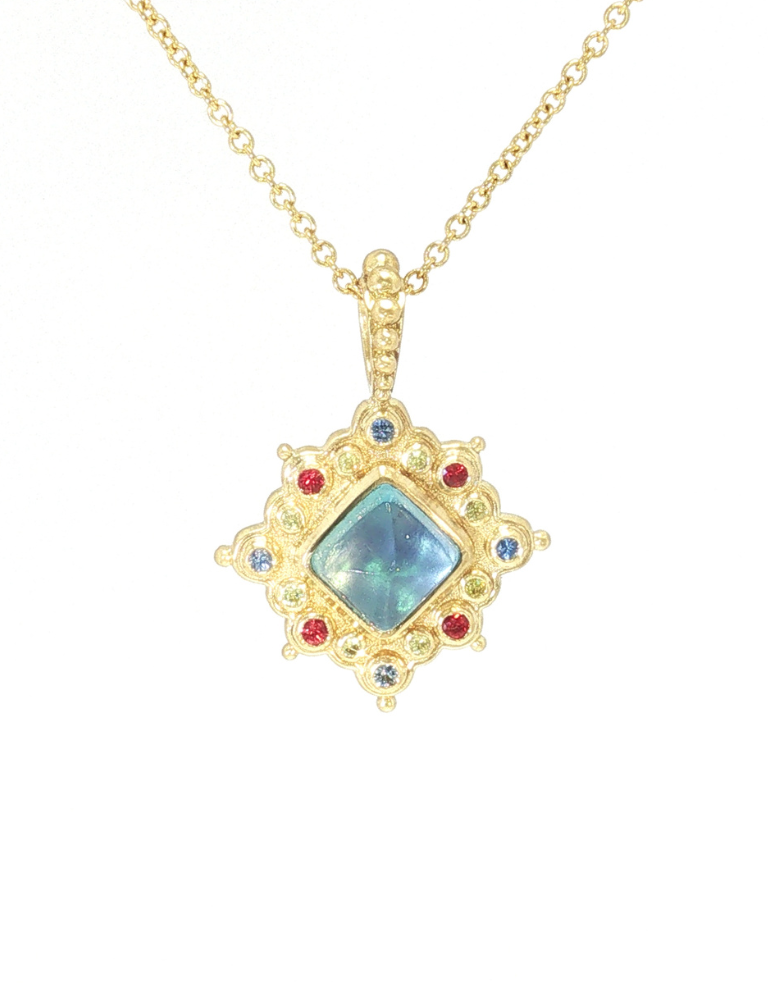 Aquamarine Tapestry Pendant