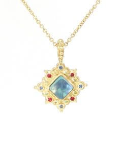 Aquamarine Tapestry Pendant