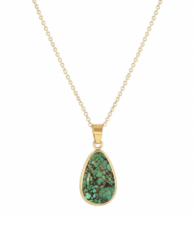 Catalina Turquoise Pendant with Zia