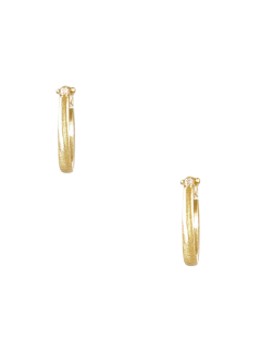 Oval Hoops with Diamonds