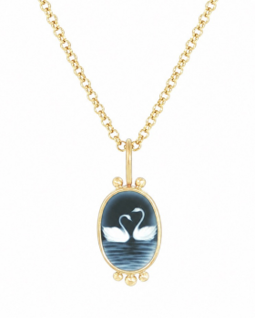 Swan Cameo Pendant