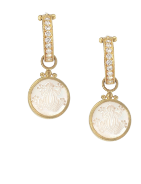 Carved Mother-of-Pearl Frog Drops