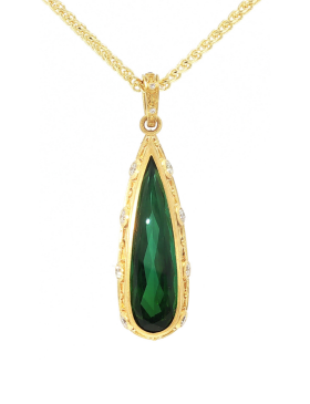 Zelda Pendant with Tourmaline and Diamonds