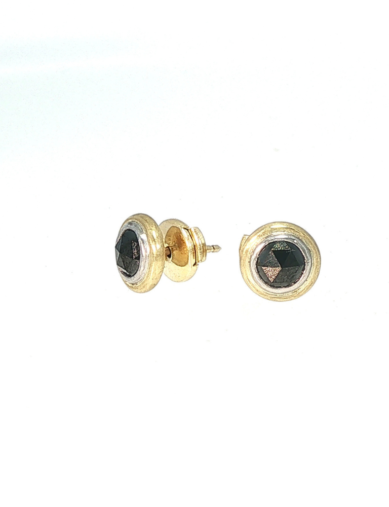 Rose Cut Black Diamond Stud Earrings Rose Cut Black Diamond Stud Earrings