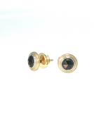 Rose Cut Black Diamond Stud Earrings Main View