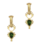 Chrome Tourmaline Pear Crown Drops Main View