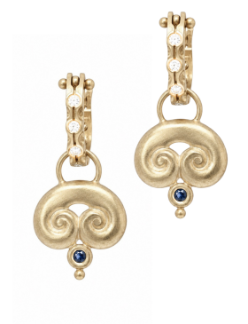 Cloud Drops with Blue Sapphires