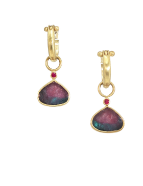 Praiba Tourmaline Drops with Rubies