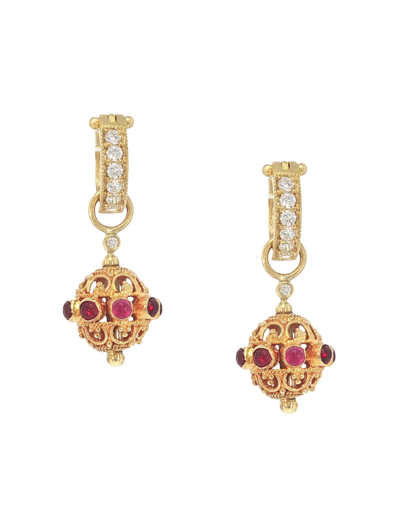 Ruby Filigree Drops