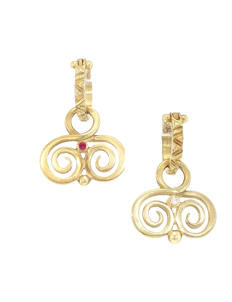 Noni Drops with Ruby and Diamonds Noni Drops with Ruby and Diamonds