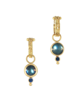 Moonstone and Sapphire Drops