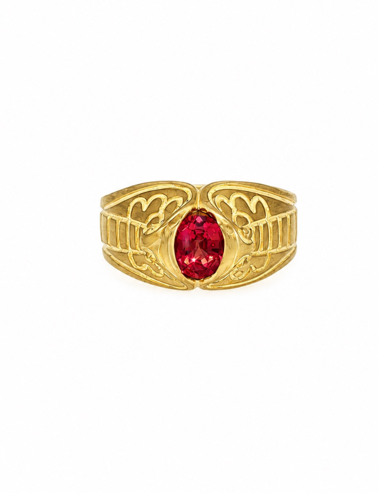 Kaa Cobra Ring with Orange Sapphire Kaa Cobra Ring with Orange Sapphire