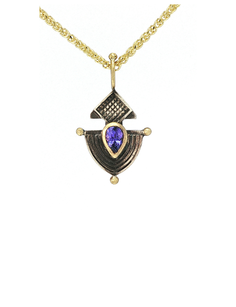 Siren Anchor Pendant with Tanzanite Siren Anchor Pendant with Tanzanite