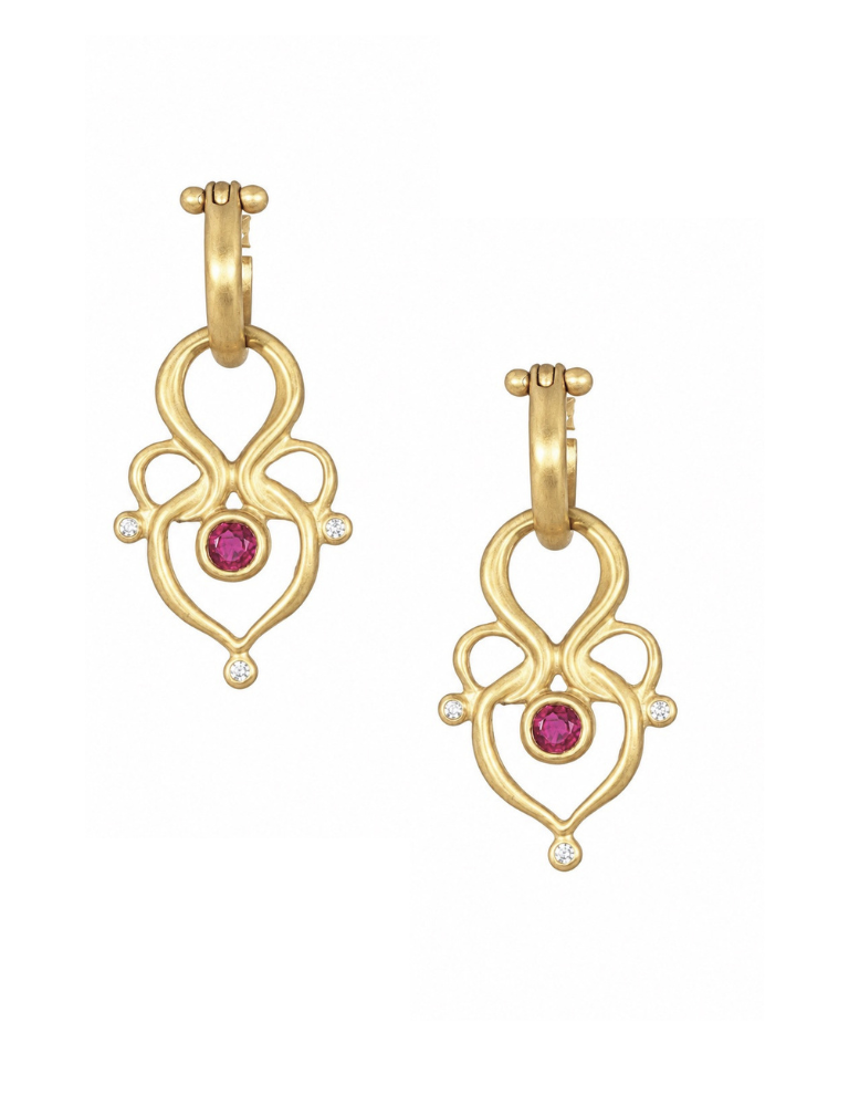 Woven Heart Drops with Rubies Woven Heart Drops with Rubies