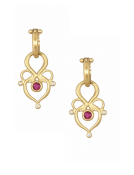 Woven Heart Drops with Rubies Main View