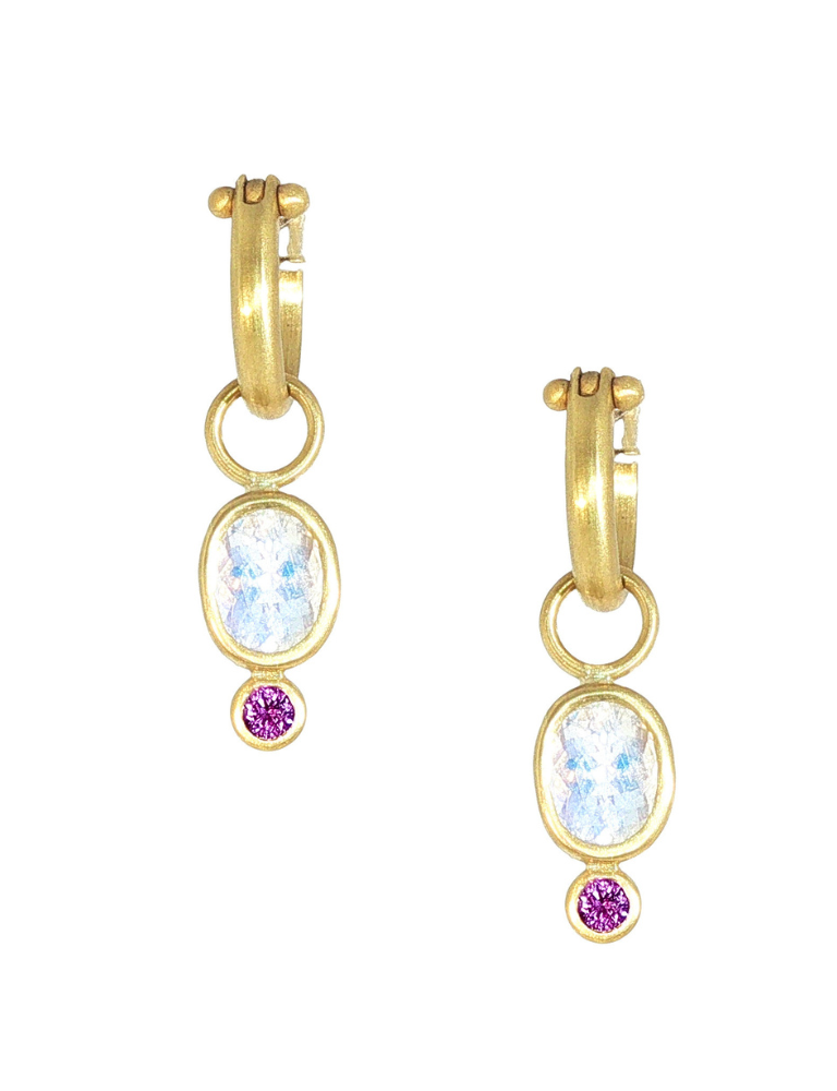 Moon Drops with Moonstones and Sapphires