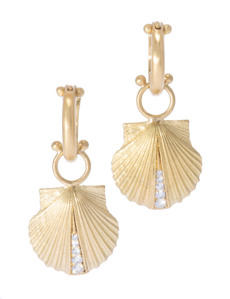 Diamond Scallop Shell Drops