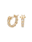 Small White Diamond Cypress Hoops  View 1