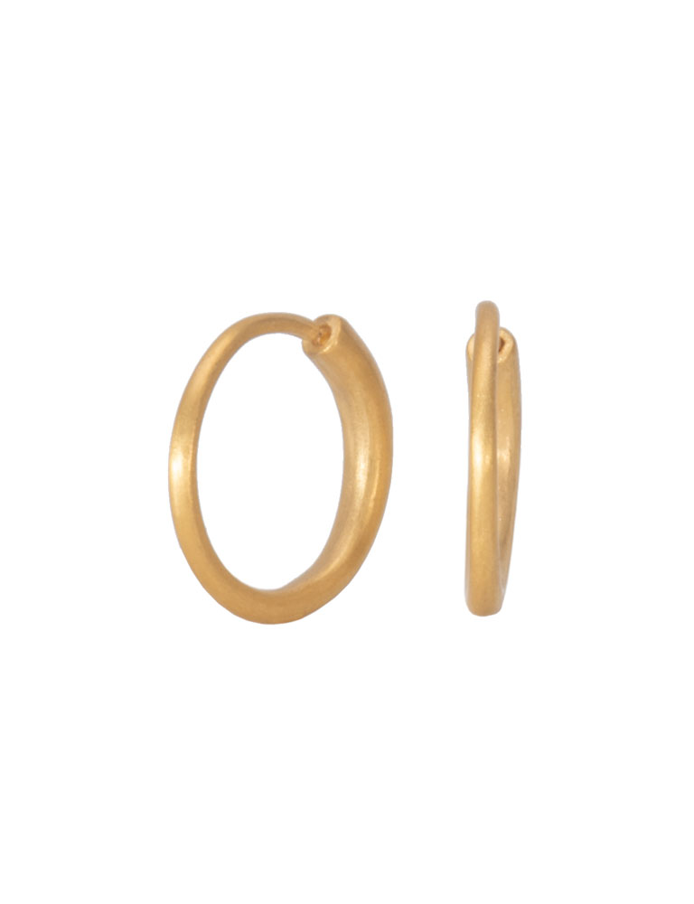 24kt Gold Continuous Hoops