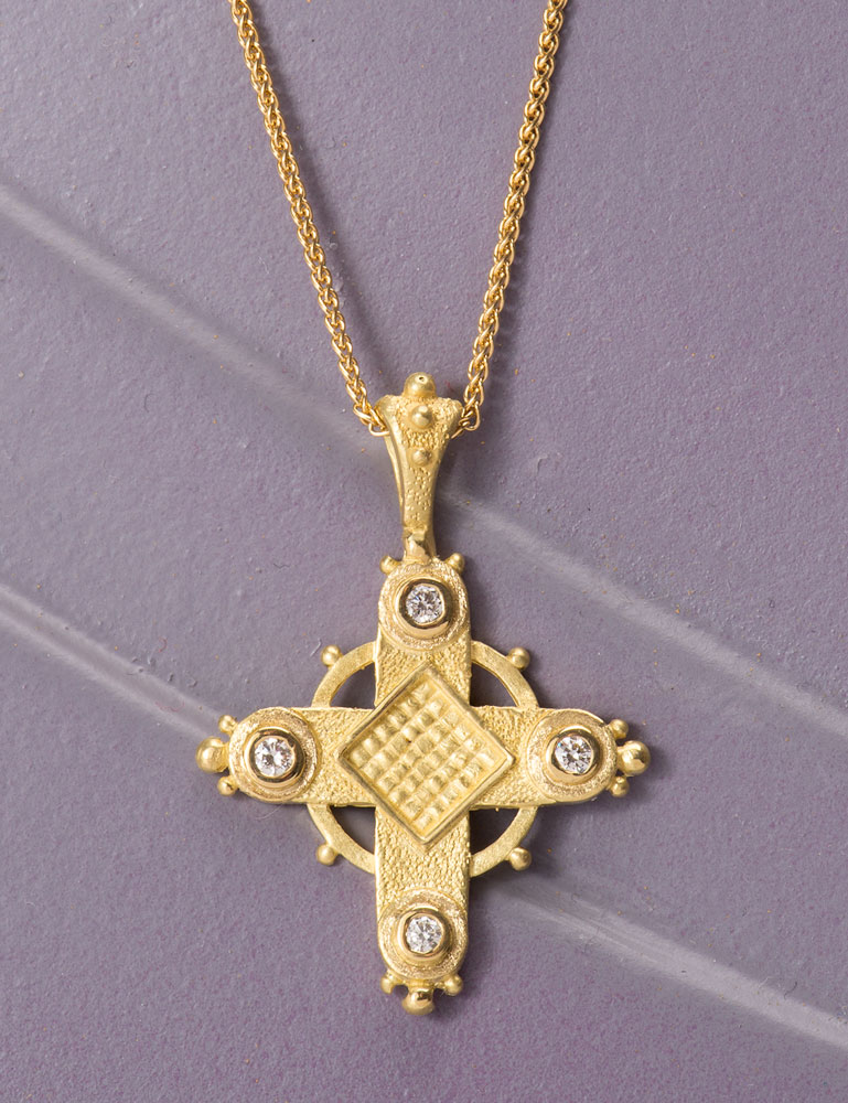 Byzantine Cross with Diamonds