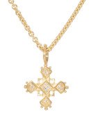 Pierced Cross Pendant with Diamonds Main View