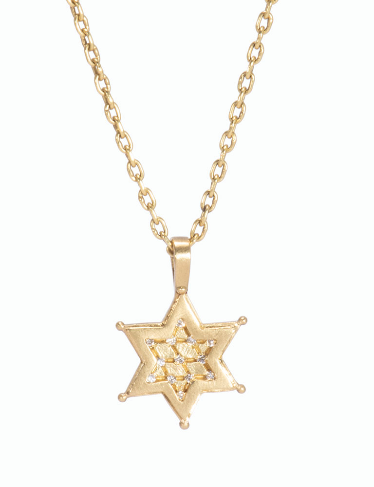 Diamond Star of David Pendant