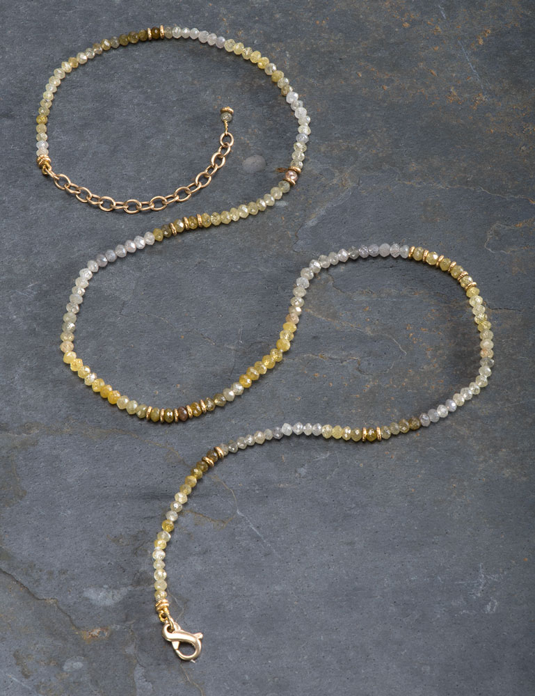 Petite Earth Tone Diamond Necklace Petite Earth Tone Diamond Necklace