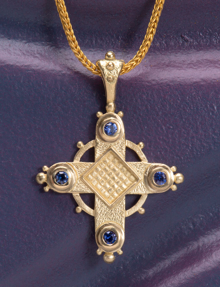 Byzantine Cross with Sapphires