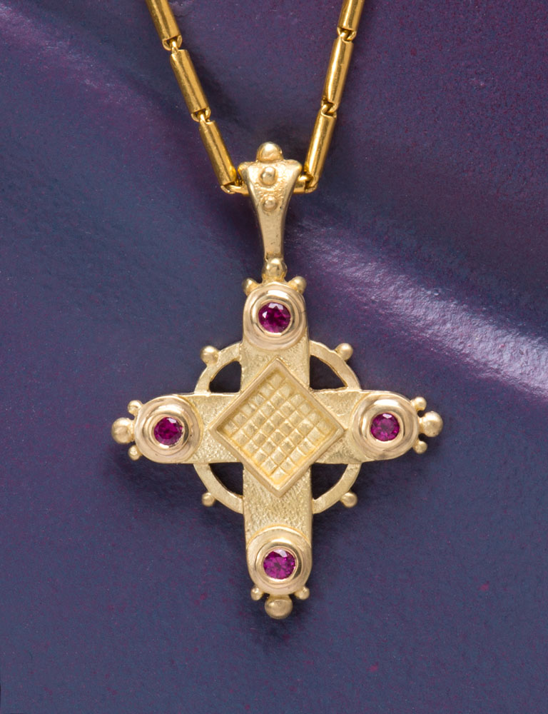 Byzantine Cross with Rubies