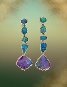 Tiered Opal Manina Earrings