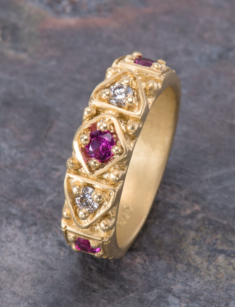 Pink Sapphire Guinevere Band