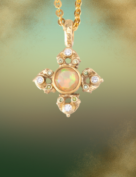 Opal Mandala Pendant