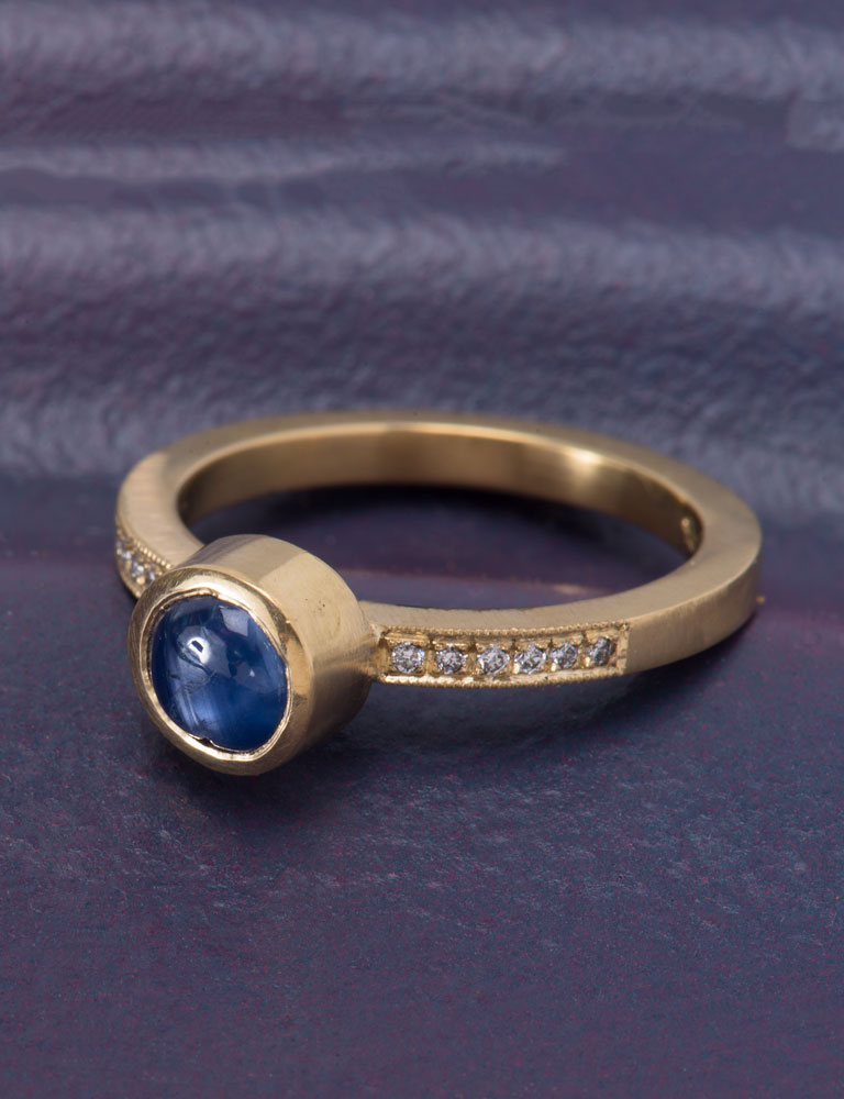 Star Sapphire and Diamond Be Mine Ring Star Sapphire and Diamond Be Mine Ring