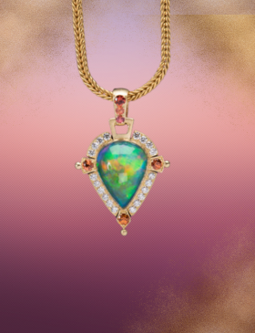 Ethiopian Opal Andromeda Pendant
