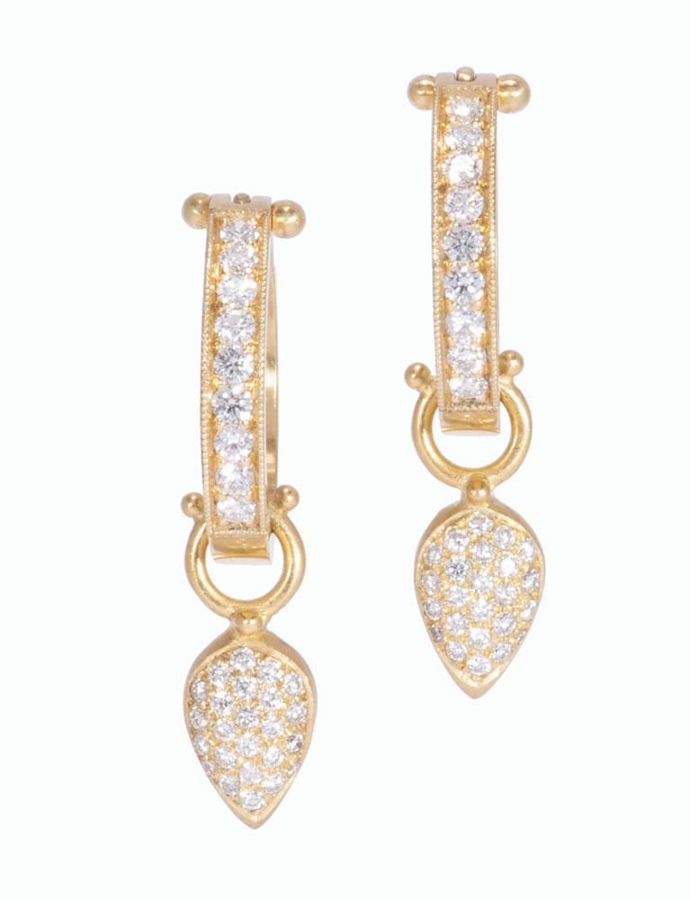 Diamond Pave Pear Drops