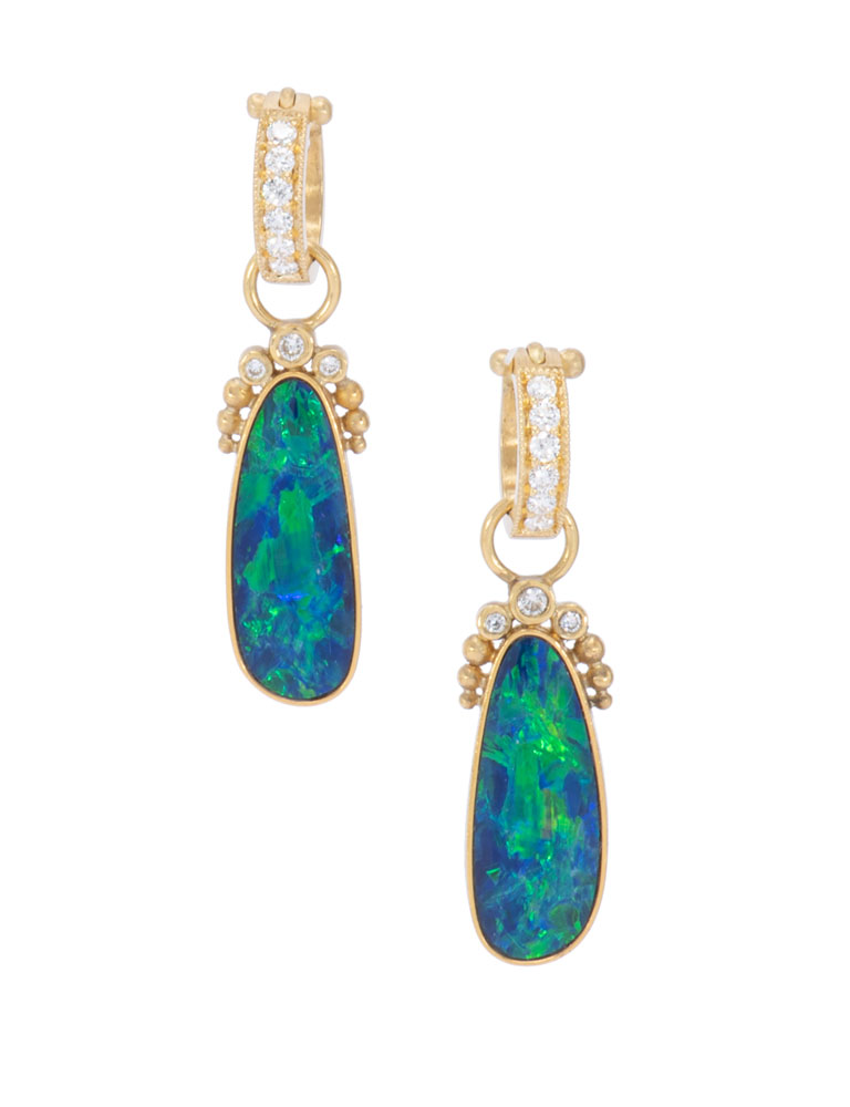 Opal and Diamond Doublet Drops