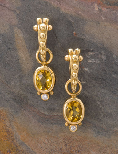 Golden Beryl and Diamond Moondrops