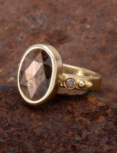 Golden Sheen Sapphire Ring Golden Sheen Sapphire Ring