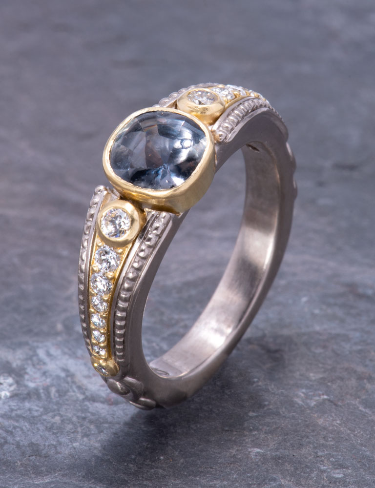 Buff Top Sapphire Freyja Band Buff Top Sapphire Freyja Band