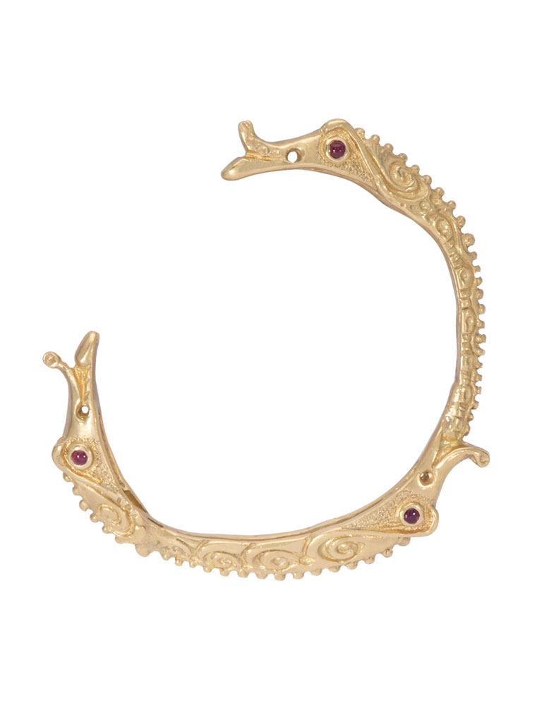 Ruby Sea Serpent Cuff