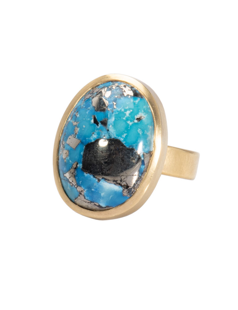Pyrited Persian Turquoise Ring Pyrited Persian Turquoise Ring